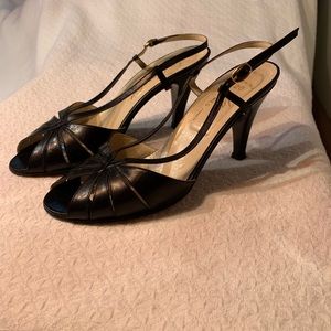 ⭐️Garolini Mes Amis Black Strappy Heels
